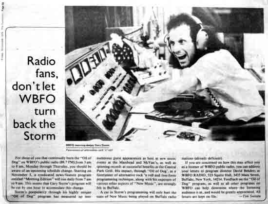 Article from the SUNY at Buffalo Spectrum about the cutting of my show.