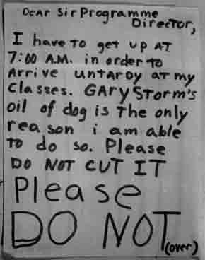 Fan mail about hour cut side 1